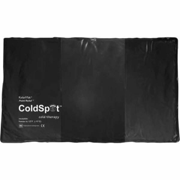 Fabrication Enterprises Relief Pak® Heavy-Duty Black Urethane Reusable Cold Pack, Oversize 11" x 21", 12/PK 11-1252-12